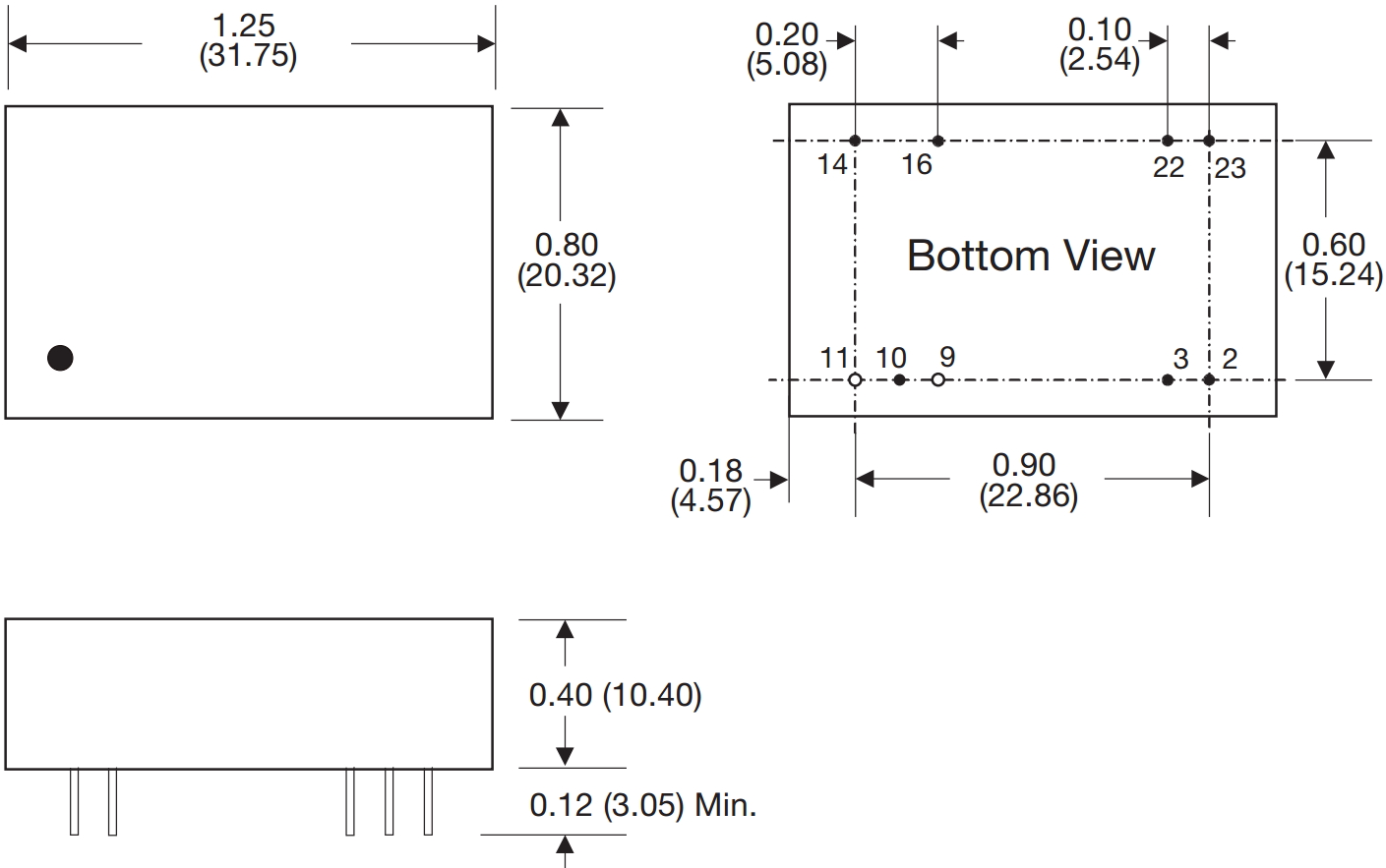ממיר מתח DC XP POWER JHM1005S15